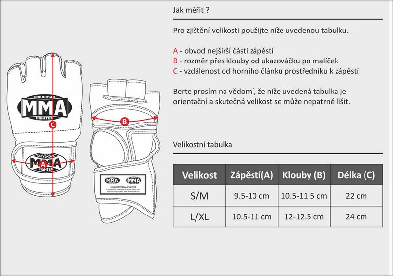 11_Rukavice mma velikostní tabulka power system_1